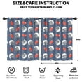 thumbnail image 2 of Blackout Kids Curtains,Blue Football Helmets and Balls Pattern Childrens Insulated Curtains Set Of 2,Bedroom Essentials,Toddler Room Decor 42"x54", 2 of 5