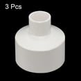 thumbnail image 3 of Uxcell Polyvinyl Chloride Reducer Pipe Fitting 1.97 inch x 0.79 inch 3 Pack Straight Coupling Adapter Connector White, 3 of 5