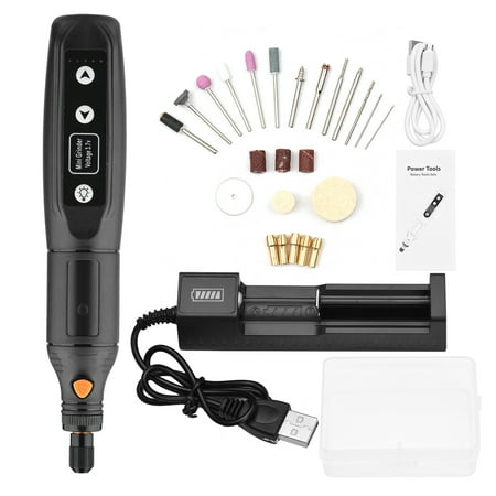 

5-Speed Adjustment Mini Electric Grinder Tool Set USB Charging Grinding Machine 2000mAh Rechargeable Handheld Rotary Tool Set with Li-ion Battery USB for Carving Wood Punching Metal Grindi