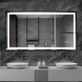 thumbnail image 5 of Yulika 30"x36" LED Lighted Bathroom Wall Mounted Mirror Vanity or Bathroom Wall Hanging Rectangle Vertical Mirror,Anti Fog+IP67 Waterproof, 5 of 10