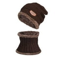 thumbnail image 3 of Men‘S Winter Hat Cap Collar Set Plus Velvet Thick Knit Hat And Muffler, 3 of 4