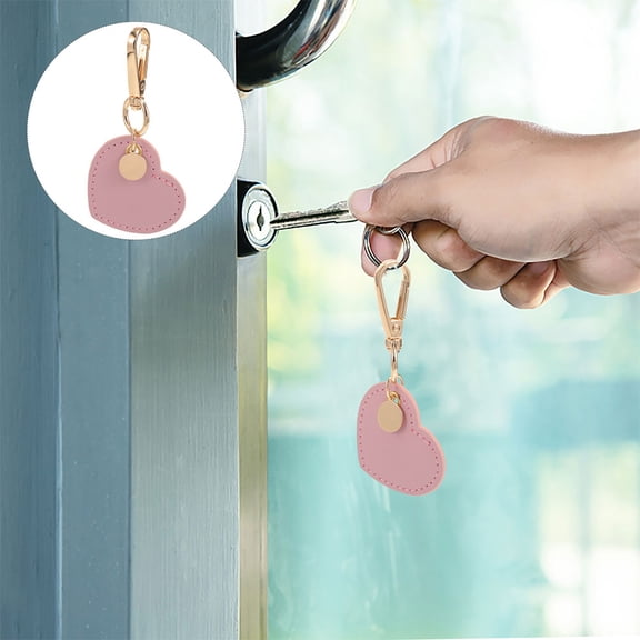 HOMEMAXS 2pcs Stylish Heart Shaped Pu Leather Keychain Purse Bag Charms Handbag Decorations for Keys Hanging Ornaments