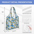 thumbnail image 3 of Vsdgher Flower and Sail Boat Print canvas Tote Bag, Lightweight Cloth Bags, Suitable for shopping, groceries, travel, 3 of 4