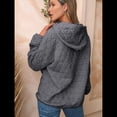 thumbnail image 4 of Sudadera con Capucha para Mujer, Sudadera de Larga, Holgada y con Bolsillos. Gris Oscuro XL, 4 of 6