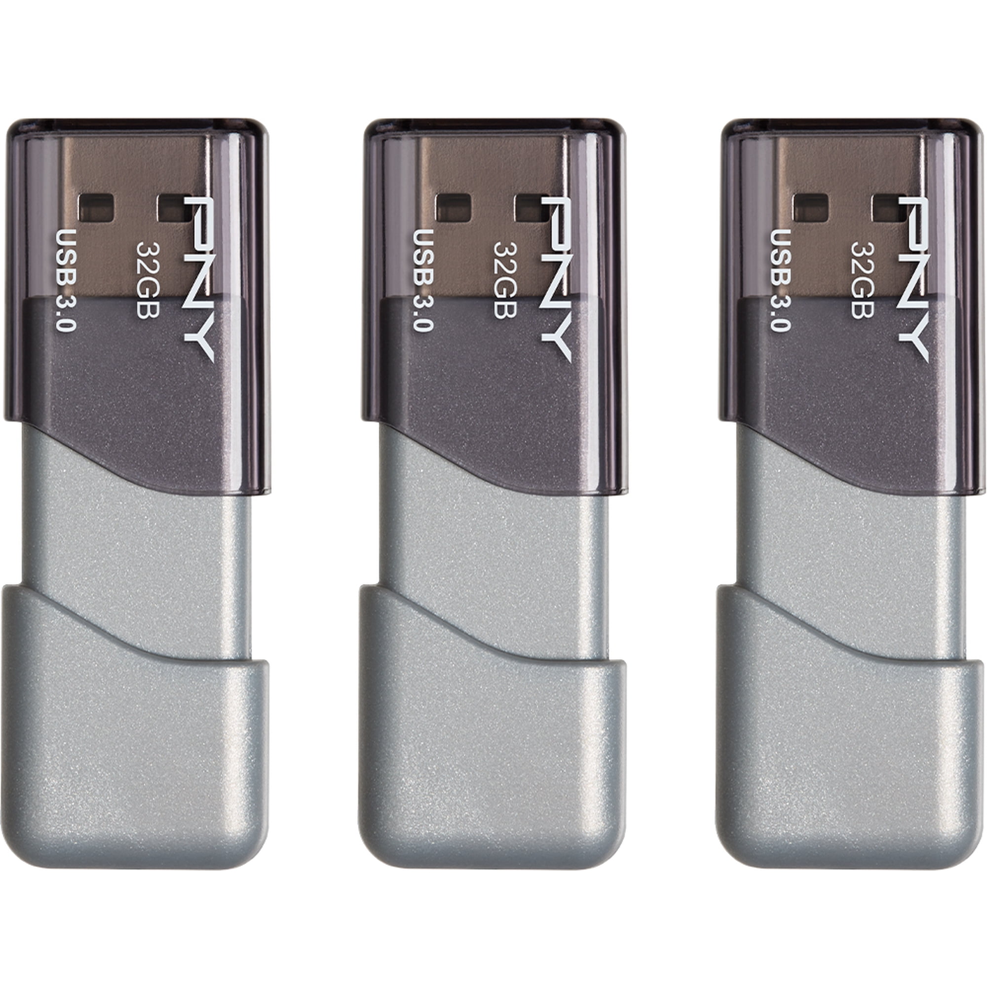 PNY 32GB Turbo Attaché 3 USB 3.0 Flash Drive 3-Pack