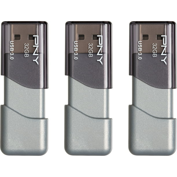 PNY 32GB Turbo Attaché 3 USB 3.0 Flash Drive 3Pack
