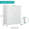 thumbnail image 3 of MIIIKO Metal Locker with 2 Doors, Metal Storage Sideboard Accent Cabinets for Kitchen, Pantry, Home Office and Garage, 3 of 7