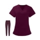 thumbnail image 4 of Uniforme Set Pantalones Cómoda Mejorada para Mujeres L rojo Zulema Blusa y pantalones médicos, 4 of 8