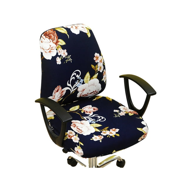 ZheElen 2pcs Polyester Wide Application Seat Chair Cover Stylish And Anti-slide Feature Dustproof Seat Cover Classic Beauty 1Set