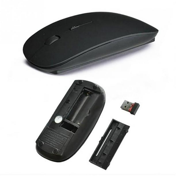 Mouse Slim Mini Whisper-Quiet Flat Portable 2.4G Optical Wireless Mice  Rechargeable with USB Receiver Compatible with Laptop,PC,Tablet Android  Windows 