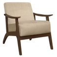 thumbnail image 1 of Lexicon Carlson Velvet Upholstered Accent Chair in Light Brown, 1 of 6