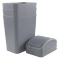 thumbnail image 7 of Sandmovie 4.5 Gallon Swing Top Trash Can, Plastic Garbage Can with Lid, 3 Pack, 7 of 7