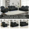 thumbnail image 4 of Home Theater Seating Manual Recliner Chair with LED Light Strip for Living Room,Bedroom, 4 of 9