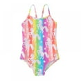 thumbnail image 4 of URMAGIC Girls One Piece Swimsuits Unicorn Sport Halter Swimwear Beach Bathing Suit 2-8 Years, 4 of 9