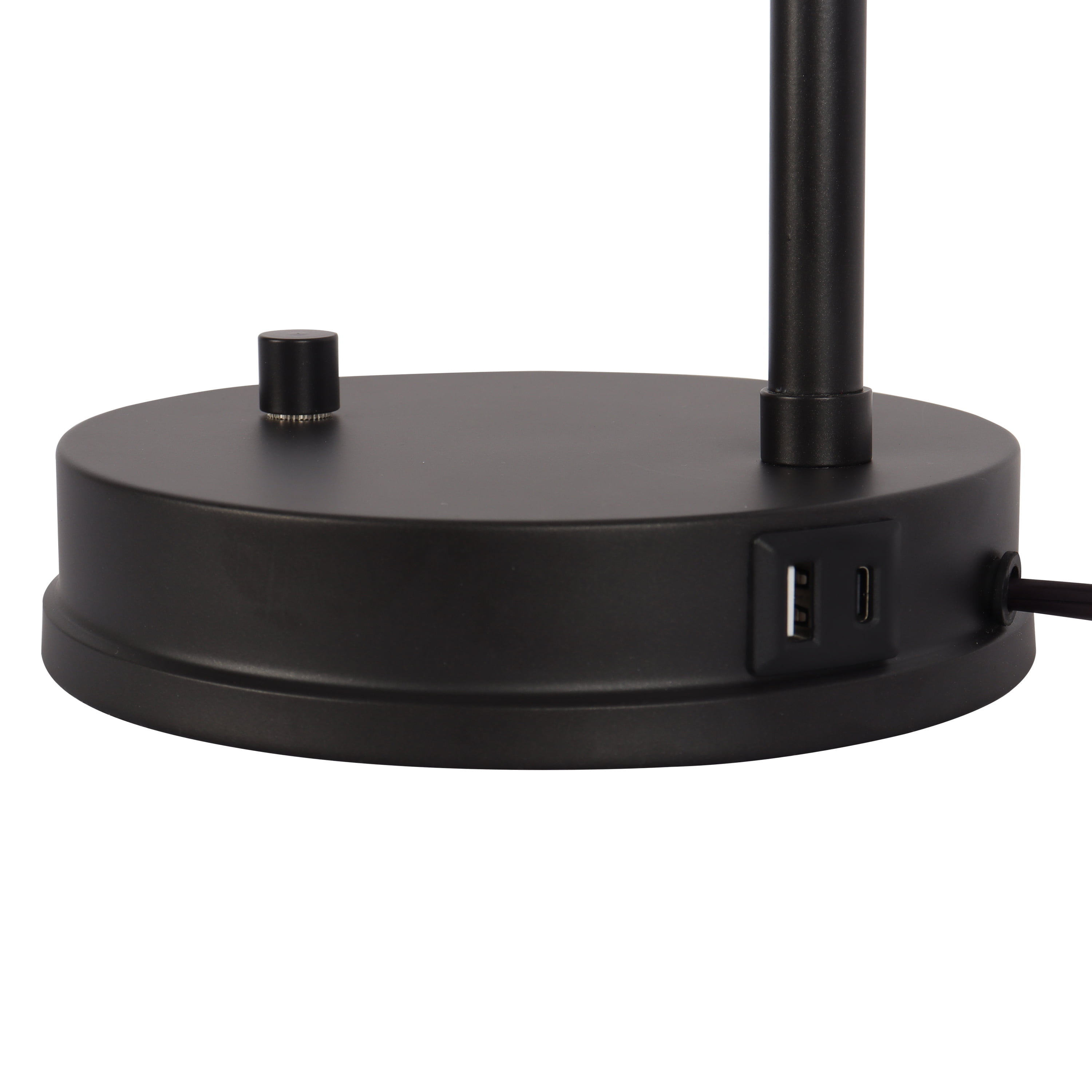 Better Homes & Gardens Bronze Table Lamp with Glass Shade and USB, USB-C Ports