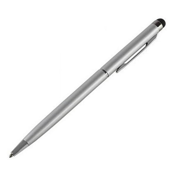 Stylus Pen [10 pcs], 2-in-1 Universal Touch Screen Stylus   Ballpoint Pen For Smartphones Tablets   10 Extra Ink [Silver]