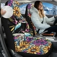 thumbnail image 2 of Uorisanigo Front Car Seat Cover - Soft Fuzzy Fur Floral Hummingbird Front Bucket Seat Covers Universal Fit for Most Cars, SUVs, Trucks, and Vans, Car Accessories Cushions, 2 of 7