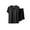 Black 短袖圆领上衣/衬衫套装Short Sleeve Round-Neck Blouses & Shirts Sets for Women_l, variant on HOOMEUMY Women's 2 Piece Lounge Sets Casual Solid Color Comfy Lounge Sleep Outfits Fashion Summer Shorts Elastic High Waist Shorts and Short Sleeve Tops Oversize Cozy Pajamas Sets Sleepwear Sets