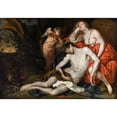 thumbnail image 2 of Thomas Willeboirts Bosschaert 18x14 Gold Ornate Wood Frame and Double Matted Museum Art Print Titled - Venus Bewailing the Death of Adonis, 2 of 4