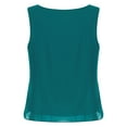 thumbnail image 2 of Zaldita Women's Round Neck Sleeveless Tank Top Summer Casual Loose Fit Chiffon Blouses Shirts Tops Green XL, 2 of 5