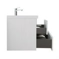 thumbnail image 4 of Demi Bonn 42" Floating Bathroom Vanity with Sink, Resin Top Basin and 2 Soft Close Drawers, Faucets and Drains Not Included, White, 4 of 9