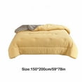 thumbnail image 3 of Honeeladyy Queen Size Lightweight Quilt, Spring Quilt, Fall Comforter, Lightweight Comforter, Ultra Soft Comfortable Breathable Cotton Quilt for Dorm Home Office (Yellow, 59x78x1.18in), 3 of 8