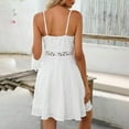 thumbnail image 4 of Sakmal Cocktail Summer Dresses for Women 2025 Prom Sexy Mini White Dress Sleeveless A Line Lace V Neck Dresses, 4 of 7