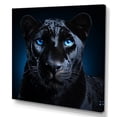 thumbnail image 2 of Designart "Panther Majesty A Blue-Grey Presence I" Animals Wall Art - Modern Blue Panther Living Room Canvas Art, 2 of 6
