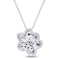 thumbnail image 2 of AFFY 0.1 Ct Black & White Natural Diamond Dog Paw Pendant Necklace in 14k White Gold Over Sterling Silver, 2 of 5