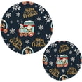 thumbnail image 7 of SKYSONIC Santa Claus Train Xmas Pot Holders Trivets, 2 Pcs Heat Resistant Trivets,Merry Christmas Cotton Thread Weave Mats for Hot Pads Pans Pot Bowl Teapot for Kitchen Decor, 7 of 7