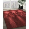 thumbnail image 3 of Ahgly Company Machine Washable Indoor Square Transitional Crimson Red Area Rugs, 4' Square, 3 of 7