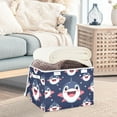 thumbnail image 5 of Cute Shark on Dark Large Storage Bins with Linen Collapsible Lid Storage Box 16.7 x 12.6 x 11.8in, 5 of 7