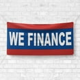 thumbnail image 4 of We Finance 13 oz Heavy Duty Vinyl Banner Easy Payments Sign We Finance No Credit Needed Banner for Business, Advertising, Outdoor/Indoor, Single-Sided with Metal Grommets (1.5x5 ft, Re & Bl & Wh), 4 of 6