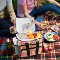 thumbnail image 5 of FORMRS Insulated Cooler Bag 24 Cans Capacity Soft Leakproof Lunch Box with Side Pockets, Abstract Pink Flowers, 5 of 7