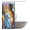 thumbnail image 2 of MYPOP Galaxy Music Shower Curtain, Modern Musical Artwork Classroom Music Note Space and Stars Fabric Bathroom Shower Curtain 60 X 72 Inches, 2 of 3