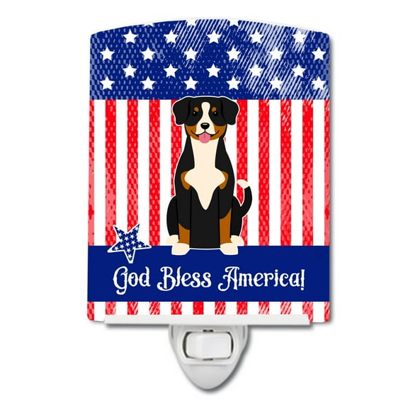 Caroline's Treasures BB3033CNL PatrioticEntlebucher Ceramic Night Light, 6x4x3", multicolor