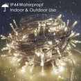 thumbnail image 3 of 65.6ft/200LEDs Christmas LED String Lights Indoor Outdoor Waterproof, Steady Glow Lights for Tree Room Bedroom Wedding Fall Decorations, 5V USB Powered Clear Wire Fairy Light (Warm White), 3 of 5