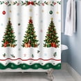 thumbnail image 5 of Tchckioa Shower Curtain,Christmas Tree Snowflake Privacy Protection Hooks Bath Curtain for Bathroom Decor,47x64, 5 of 6