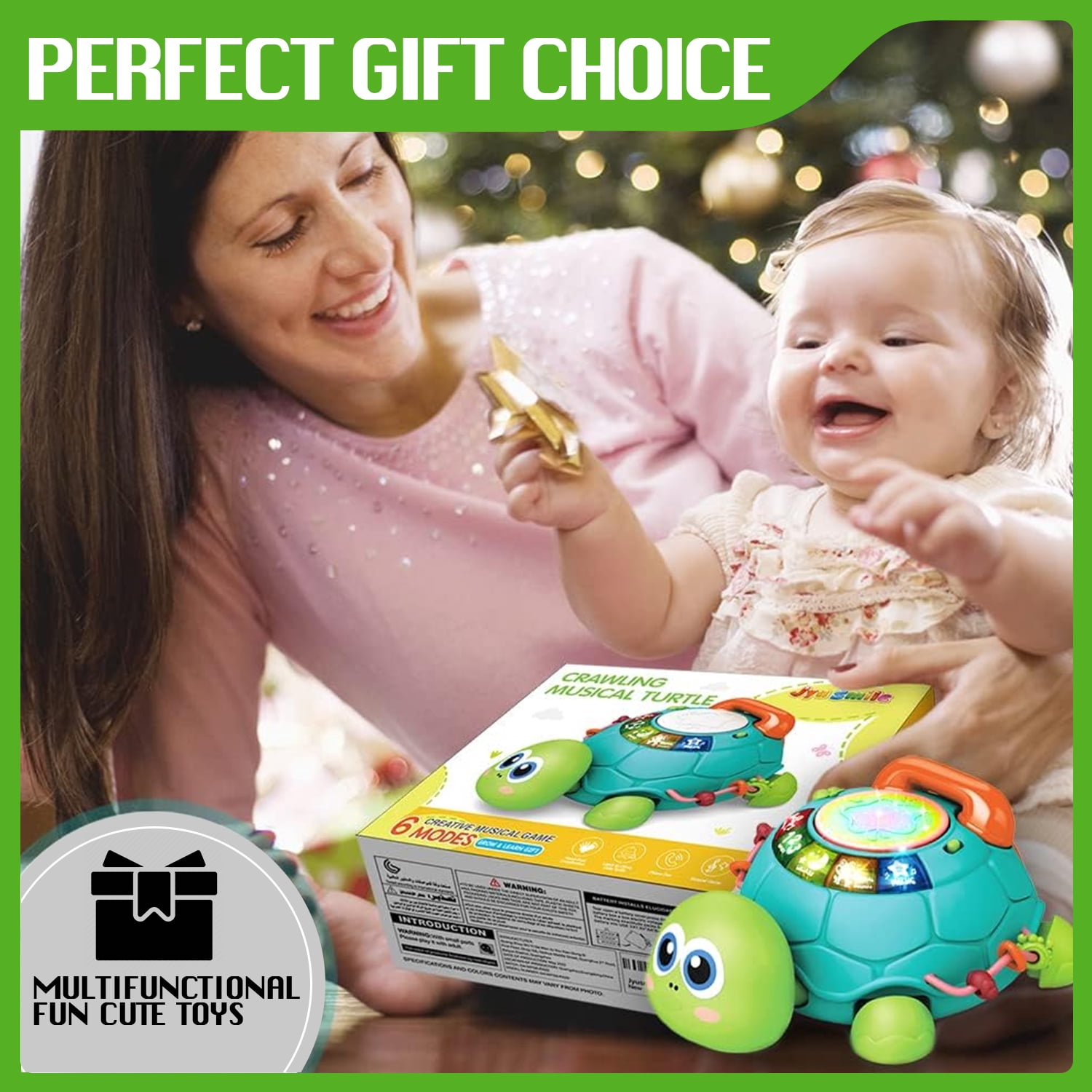 LieGorJi Baby Turtle Toys , Tummy Time Toy for 12-18 Months, Musical  Crawling Toys with Light & Sound, Birthday Gift Early Educational Toy for Baby Infant 6 7 8 9 10 Months 1 2 Year Old