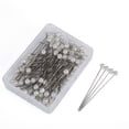 thumbnail image 1 of 200 piezas de alfileres de costura blancos de 6 x 65 mm, cabeza de bola de plástico, alfileres de costura rectos para modistas, decoración de joyas, manualidades y proyectos de costura. Excelente Rendimiento ER019464WL, 1 of 5