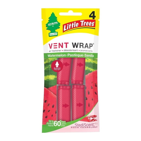 Aromatizante Para Auto Little Trees Vent Wrap Sandía pack de 4 piezas