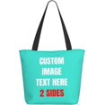 thumbnail image 3 of Custom Tote Bag With Logo Photo, Custom Bag, Personalized Shopping Bags Reusable Grocery Bags Bulk For Work Travel Gifts, 3 of 8