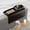 Black, variant on Black Foldable Sofa Armrest TV Tray Table with 2 Cork Coasters