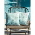thumbnail image 4 of Outdoor Pillows Waterproof, Teal Blue Polka Dots Bedding Throw Pillows with Insert for Couch Sofa Bed, Modern Abstract Art Ombre 18x18 Inch Pillowcases Decorative Camping Patio Pillow Set of 2, 4 of 8