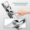 thumbnail image 5 of Ultra Sharp Stainless Steel Nail Clippers Wide Jaw Opening Anti Splash Fingernail Toenail Cutter Heavy Duty Portable Grooming Trimmer for Thick Nails Men Women Seniors, 5 of 17