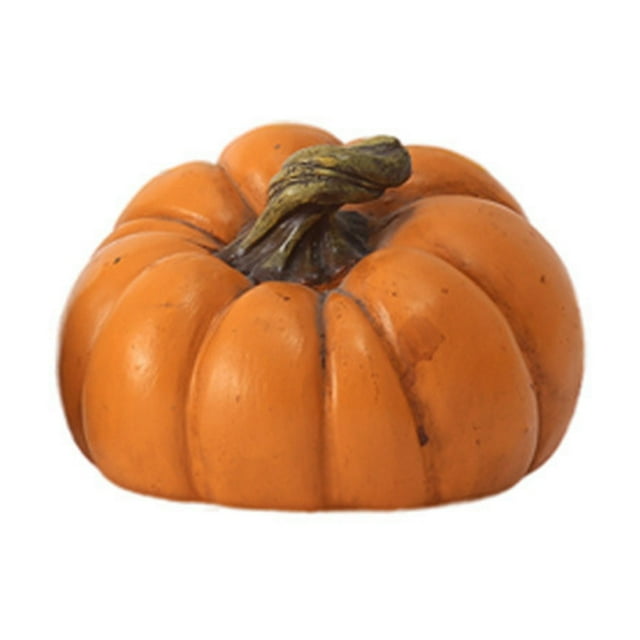 SUNSIOM Halloween Figurine de Citrouille Statue de Citrouille Classique avec Note / Feuilles Décorations de la Maison