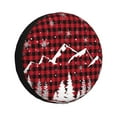thumbnail image 1 of Fotbe Christmas Tree Buffalo Plaid Funda de Llanta de Repuesto con Estampado, Engrosada, Ajuste Universal para Jeep, Remolque, RV, SUV, Camión-14 inch, 1 of 6