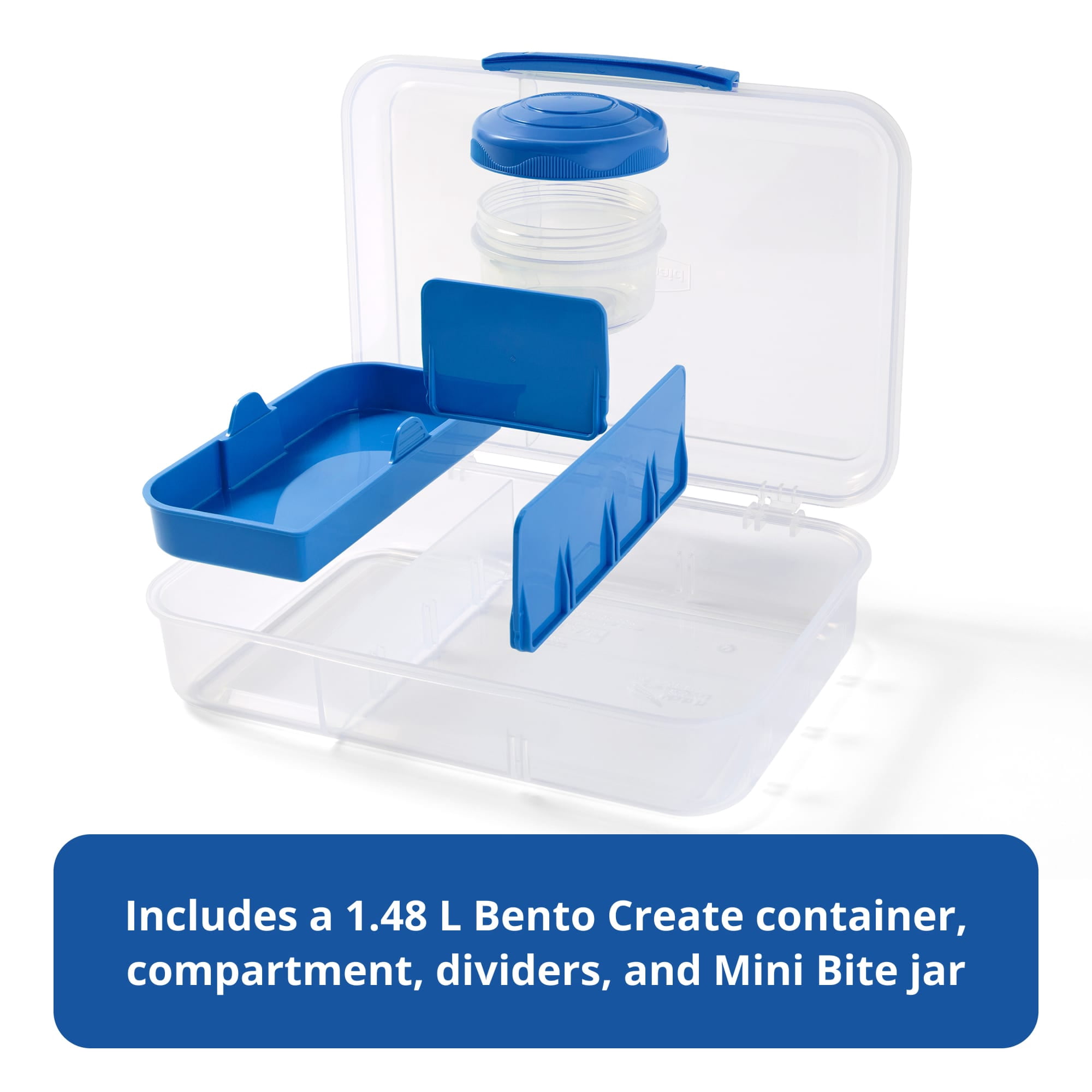 Rubbermaid Pack & Go 1.48 L Bento Create with Mini Bite, Meal Prep Container with Compartments and Dividers