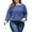 Dark Blue, variant on SHEWIN Womens Plus Size Sweatshirt Plus Size Fall Tops Stripe Crew Neck Long Sleeve Pullover Tops Blue 1X