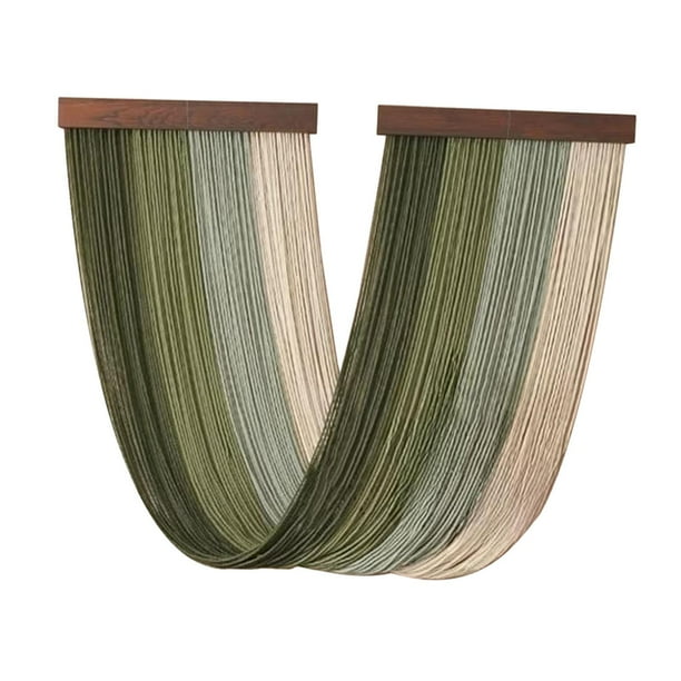 Decoración de pared de macramé, arte nórdico para habitación infantil, dormitorio y apartamento. Verde